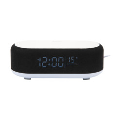 Budík Karlsson Vogue s nabíjačkou na telefón KA6033BK, 10cm